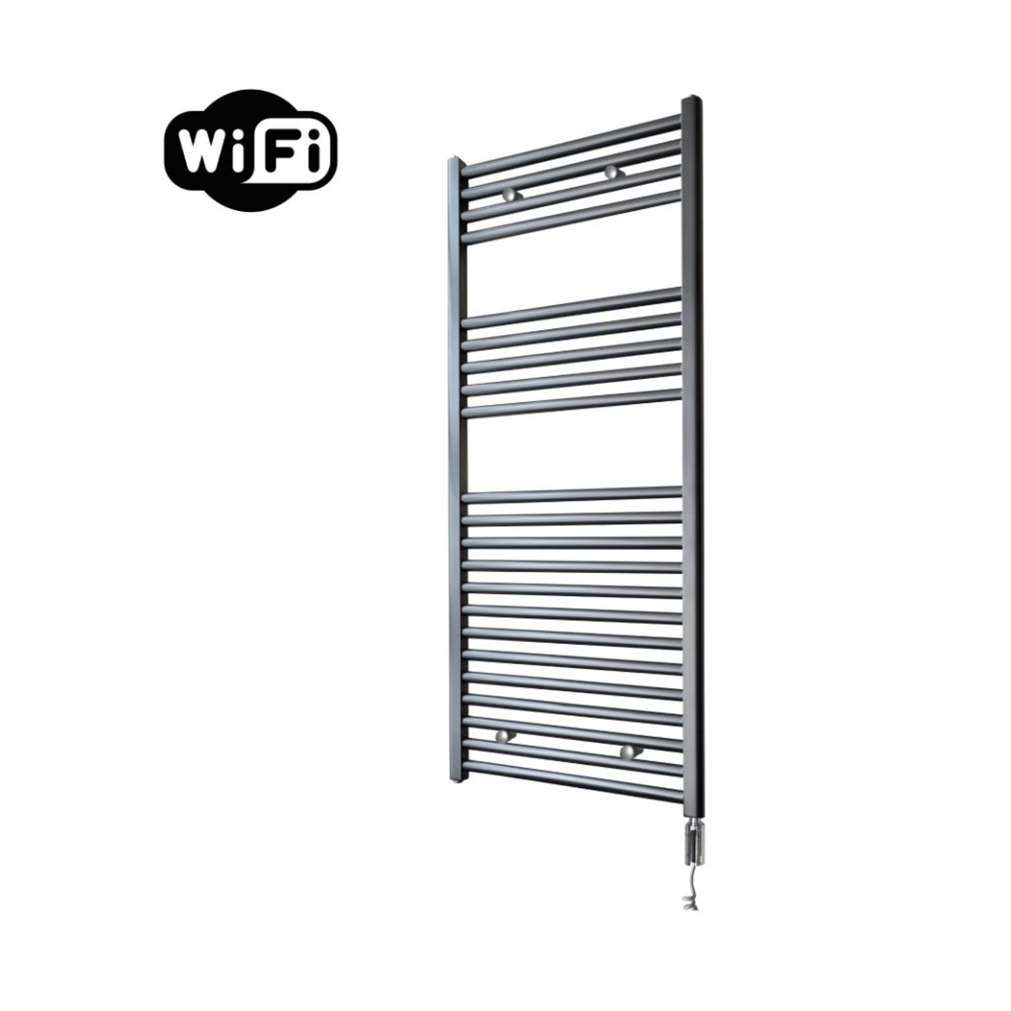 Sanicare HVW Elektrische Radiator - 111.8x60cm - 730W - Wifi - Thermostaat - Gunmetal