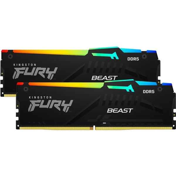 Kingston FURY Beast RGB 64 GB DDR5-6000 (2x 32 GB) werkgeheugen (CL36 · zwart)