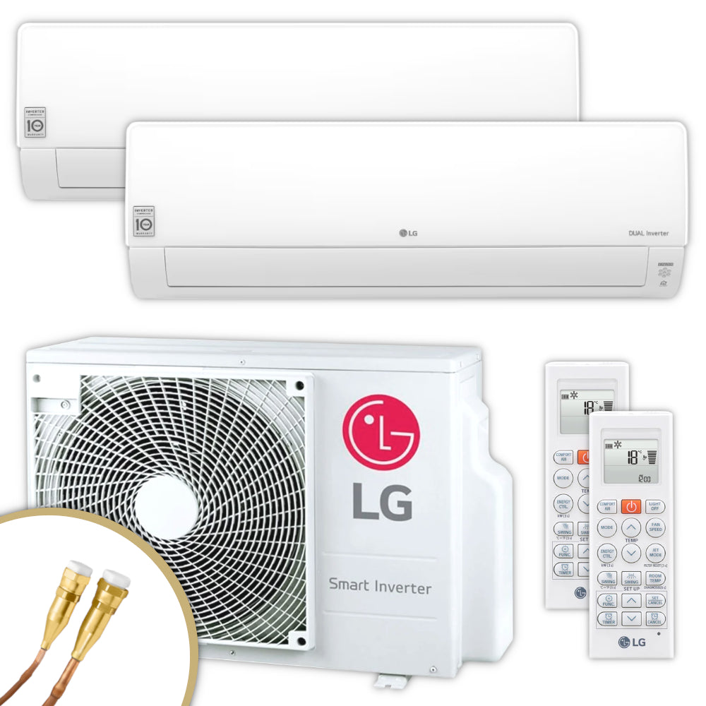 LG Multisplit airconditioner Set DELUXE | 2,5 kW + 2,5 kW | Quick-Connect