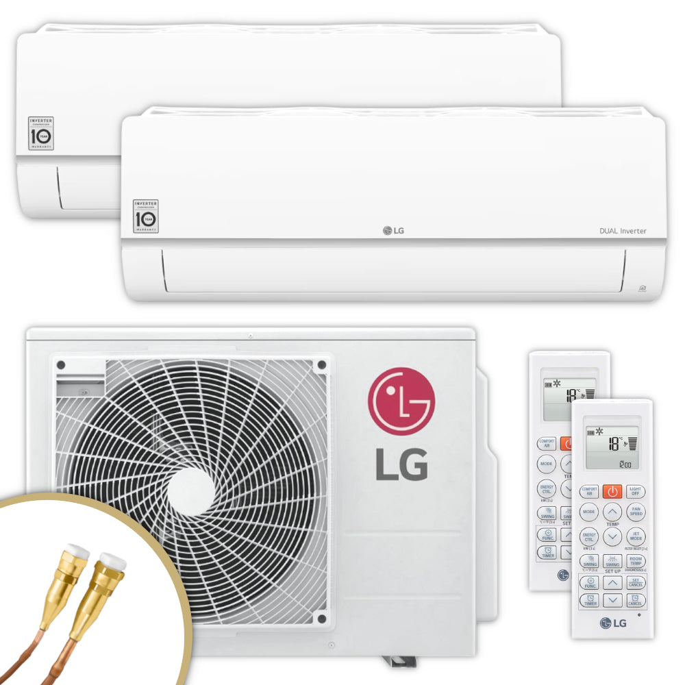 LG Multisplit Klimaatinstallatie STANDARD PLUS | 2,1 kW + 5,0 kW | Quick-Connect