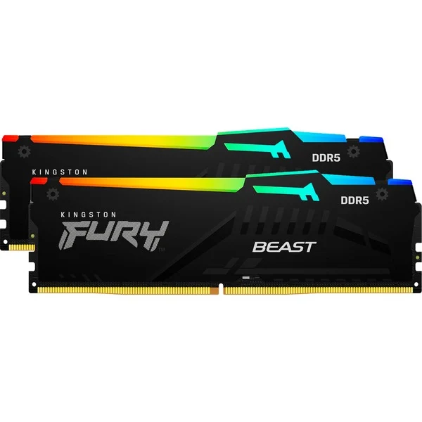Kingston FURY Beast RGB 64 GB DDR5-6000 (2x 32 GB) werkgeheugen (CL30 · zwart)