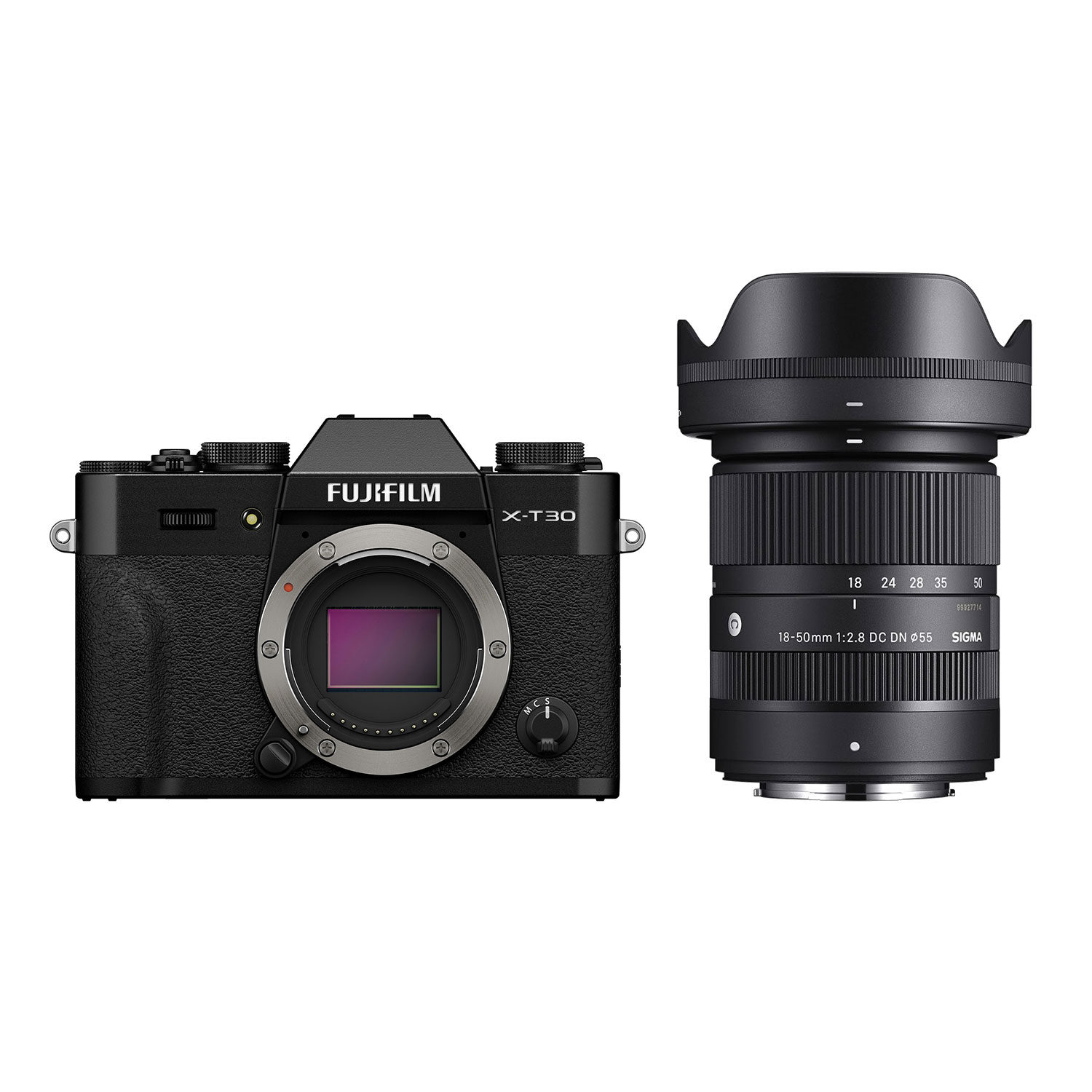 Fujifilm X-T30 III Zwart systeemcamera + Sigma 18-50mm objectief