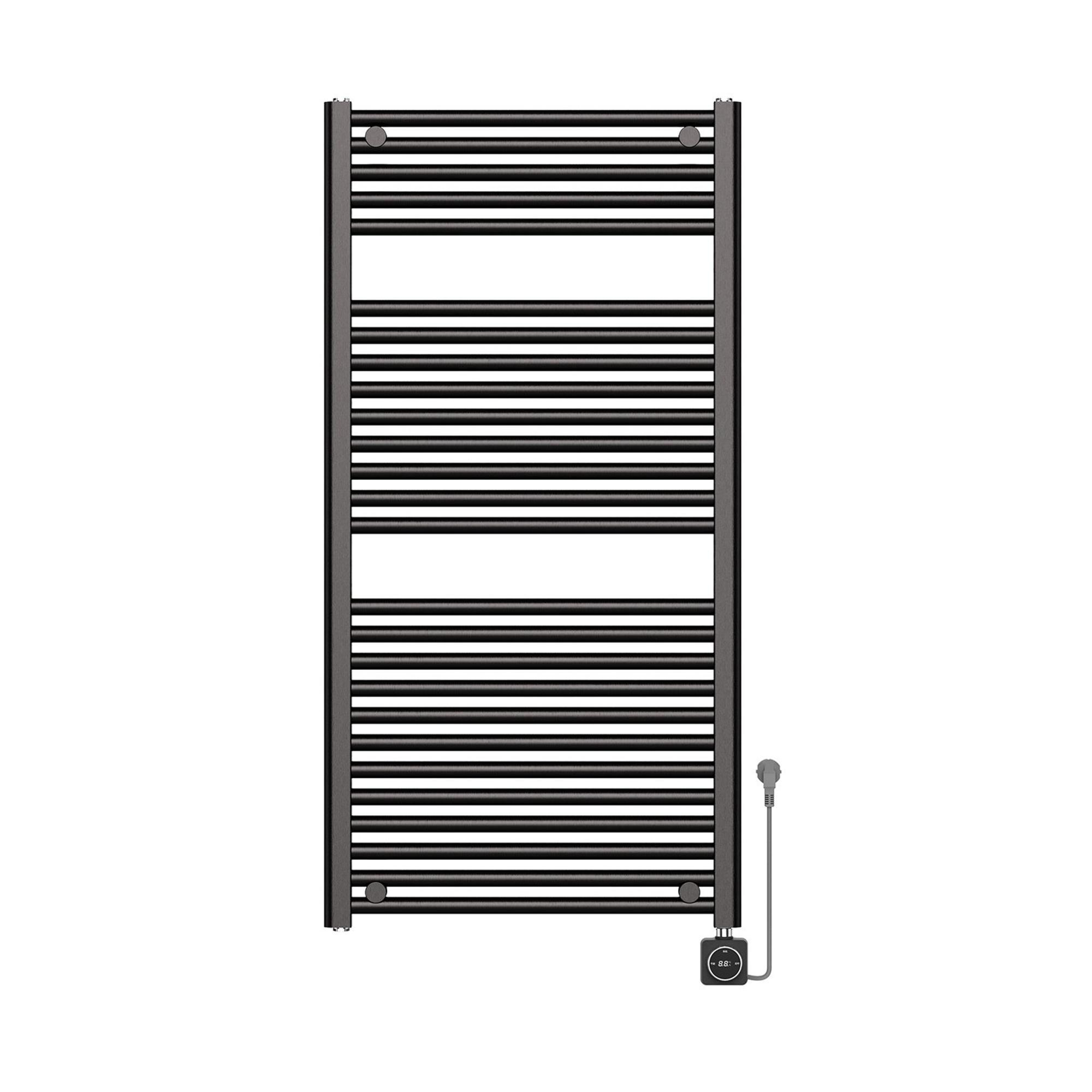 Wiesbaden Elara Elektrische radiator Smart WiFi – 118.5x60cm – PVD gunmetal