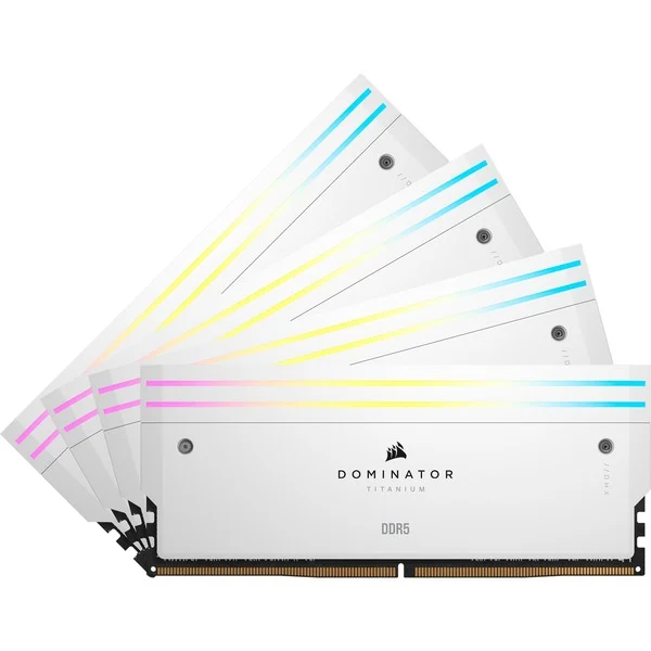 Corsair Dominator Titanium RGB 64 GB DDR5-6400 (4x 16 GB) werkgeheugen (CL32 · wit)