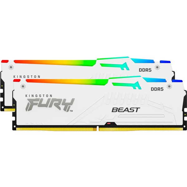 Kingston FURY Beast RGB 64 GB DDR5-6000 (2x 32 GB) werkgeheugen (CL30 · wit)
